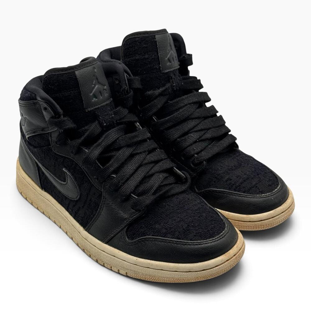 Air Jordan 1 Retro High Premium Black Women's 8 AH7389-001 2018 Sneakers